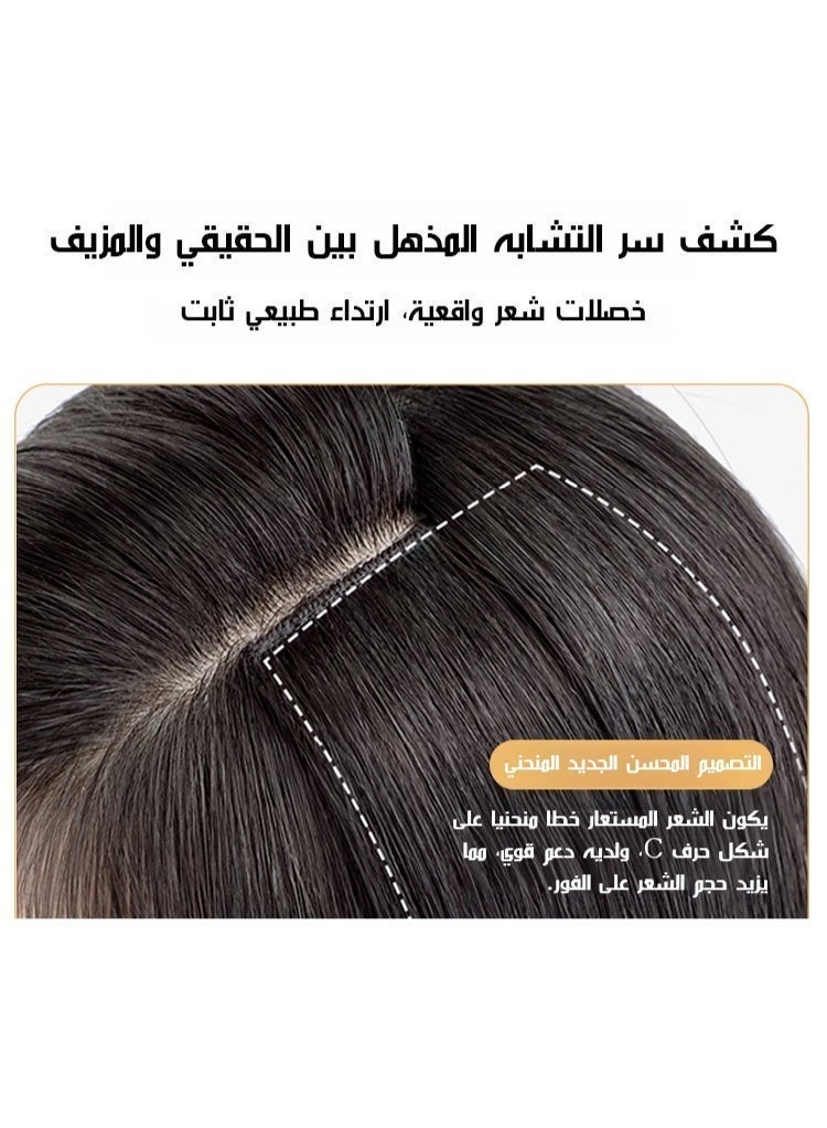 10-Piece Long Straight Natural Hair ExtensionWig Set  , Braided hairpiece set, 60cm - Image 3